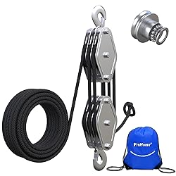 FITHOIST Block and Tackle 2200 LBS Breaking