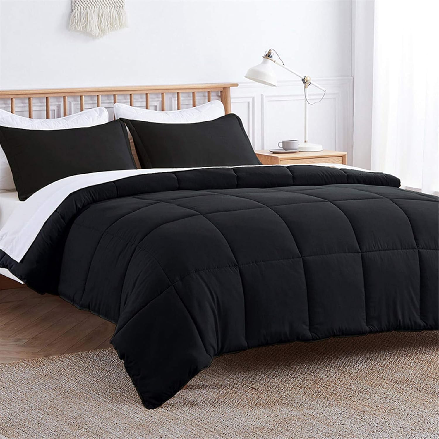 VEEYOO King Size Duvet 10.5 Tog All Season Soft Quilted Down Duvet