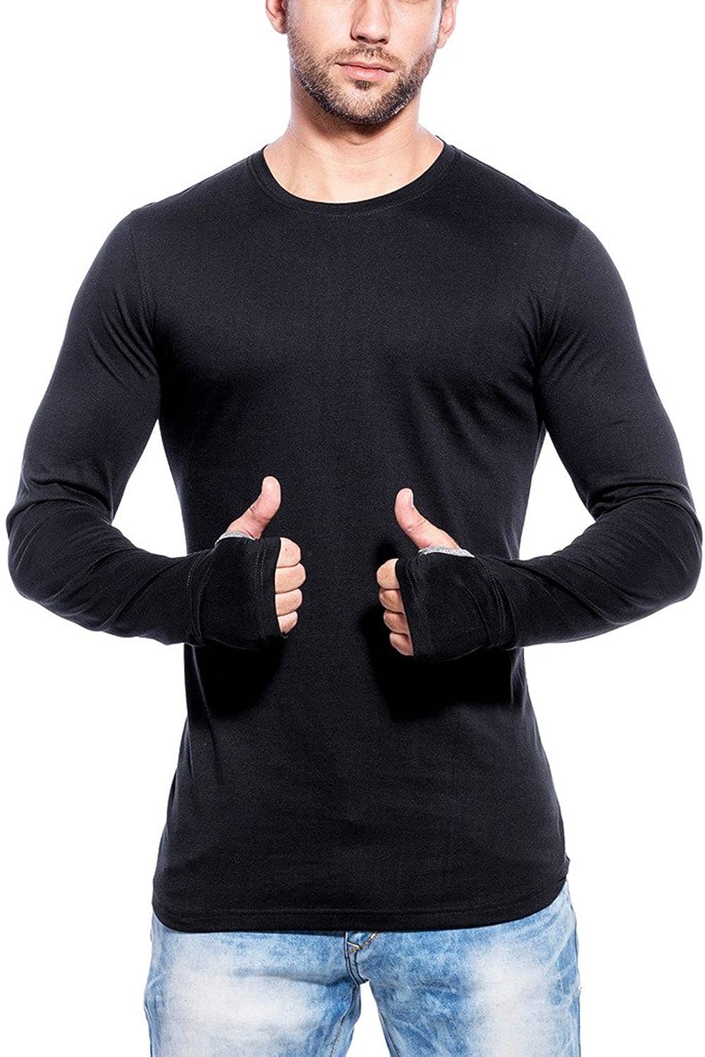 try this men's cotton long sleeve top (merged_black)