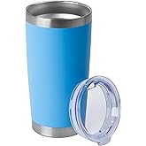 HASLE OUTFITTERS 20oz Stainless Steel Tumblers Bulk, Insulated Travel Cup with Lid, Double Wall Vacuum Coffee Mug for Cold & Hot Drinks 1 Pack, Royal Blue