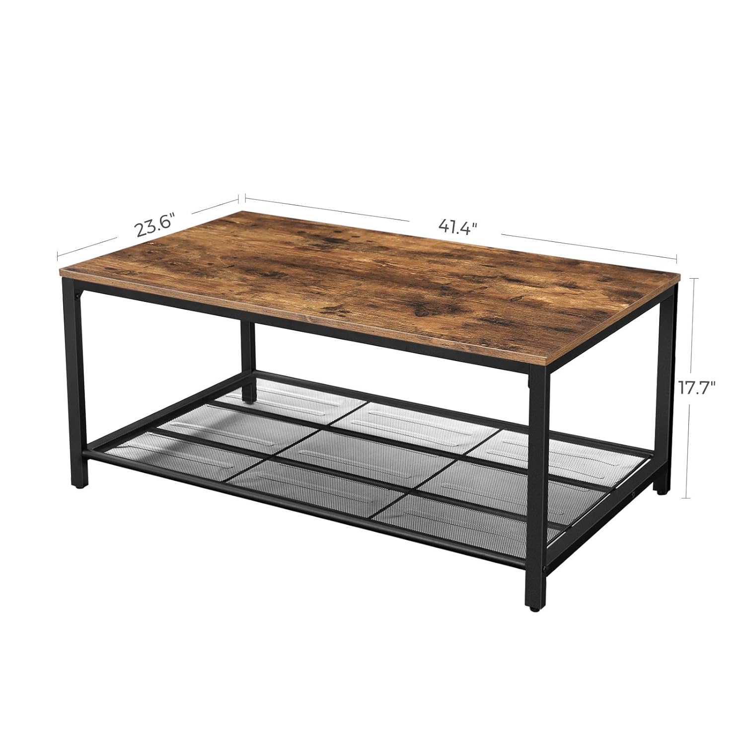 Vasagle Indestic Coffee Table Industrial Design Stable Easy Assembly Living Room Table With Dense Mesh Shelf Large Storage Space Rustic Brown Ulct64x Cocktail Table Furniture Home Kitchen Deesidecan Org Uk