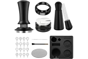 9 PCS Espresso Accessories Kit,51mm Espresso Tamper Tools,WDT Tool Espresso,Espresso Tamping Station, Distributor, Stirrer, D