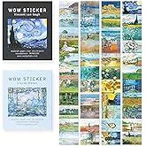 Monolike Wow Sticker Gogh + Monet Set - Mini Size Cute Stickers, Square Stickers