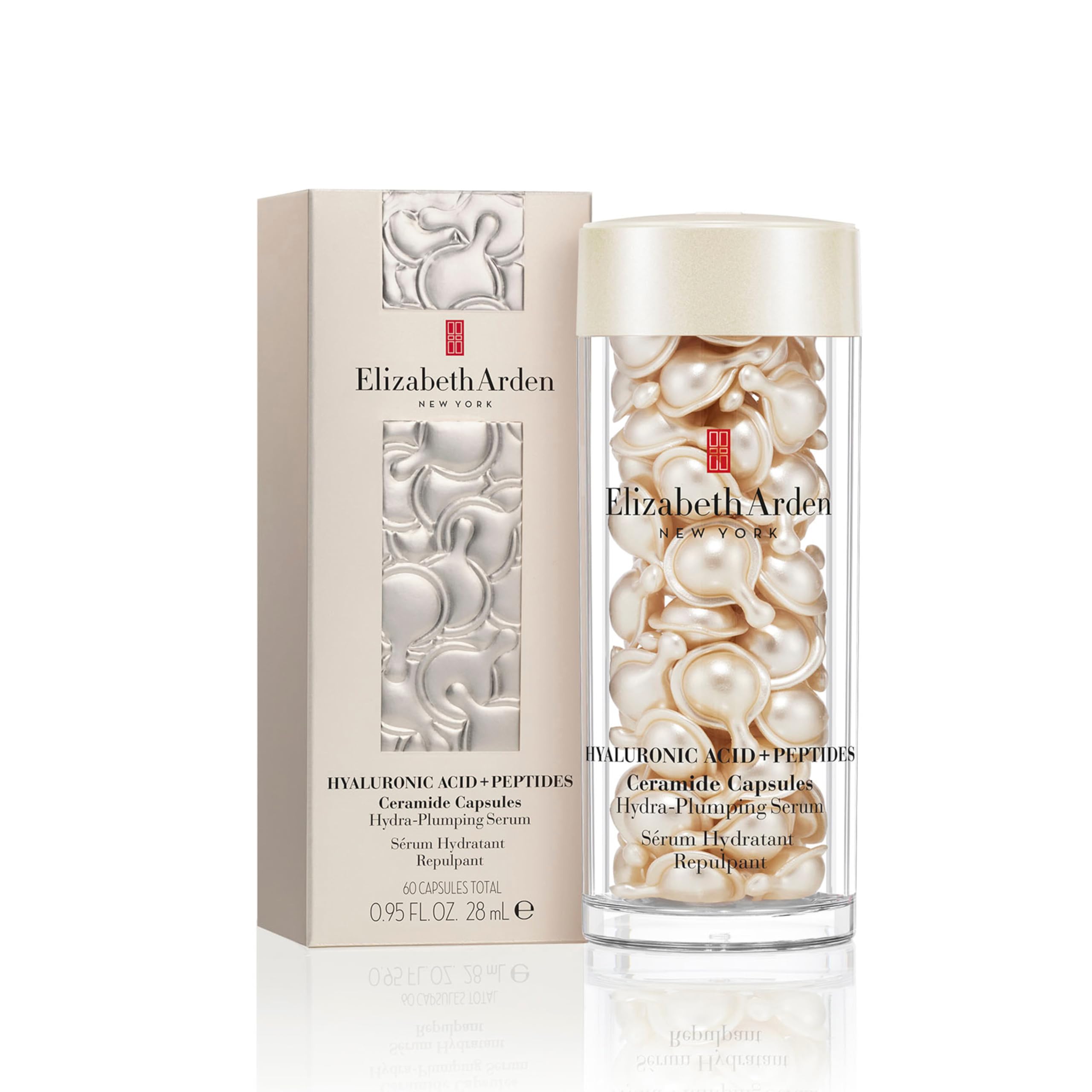 Elizabeth Arden Hyaluronic Acid + Peptides Ceramide Capsules Hydra-Plumping Serum, 60 Capsules, 0.95 fl oz