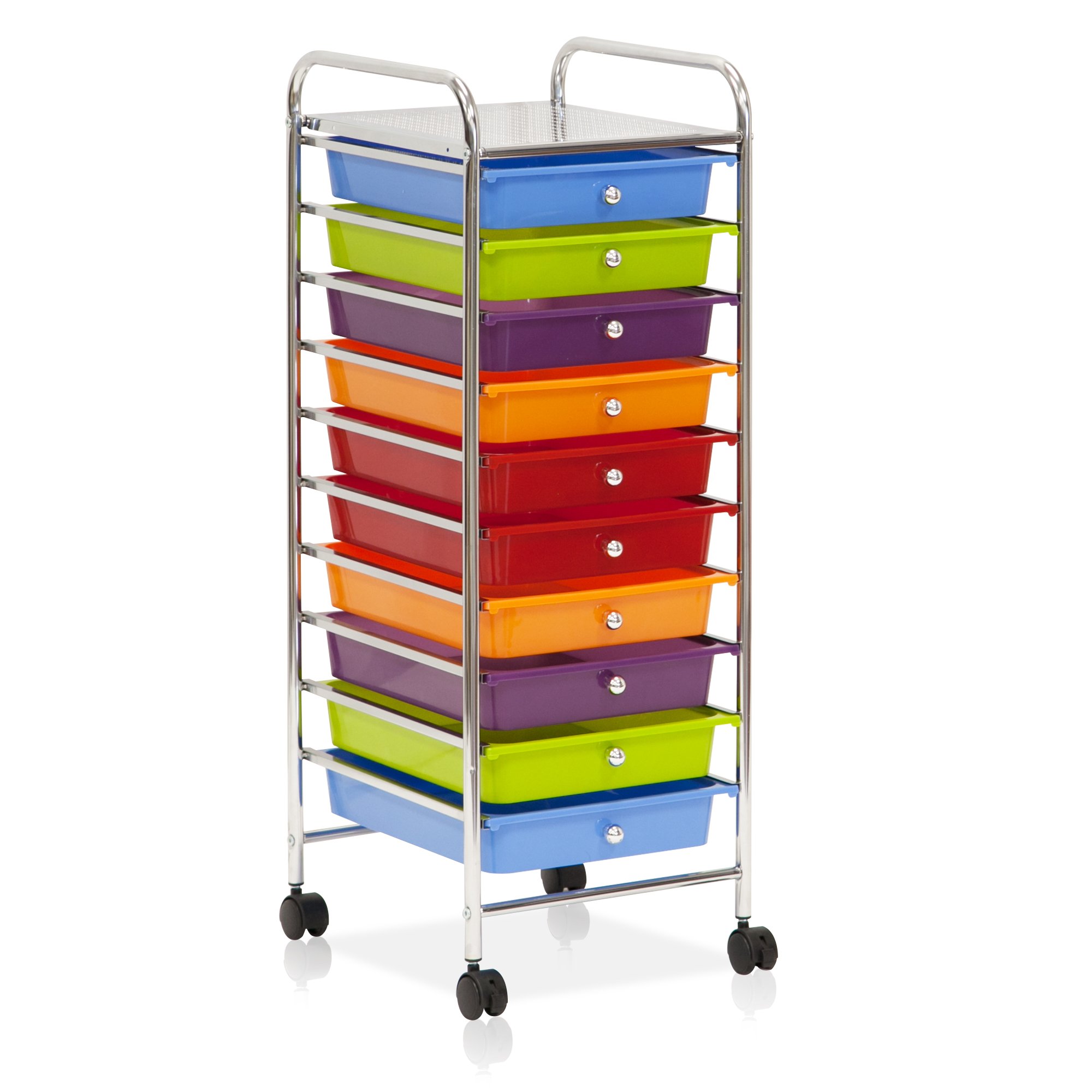 FURINNO Storage Carts, Metal, Rainbow, one size