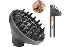 WAJIAYON Upgraded Diffuser Attachment for Dyson Airwrap HS05 HS03 HS01, Converting for Dyson Airwrap Styler to Hair Dryer Diffuser Attachment, Bigger Diffuser Nozzle to Dryer Faster-Grey