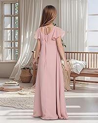 TAISHAN Junior Bridesmaid Dress for Wedding Ruffle