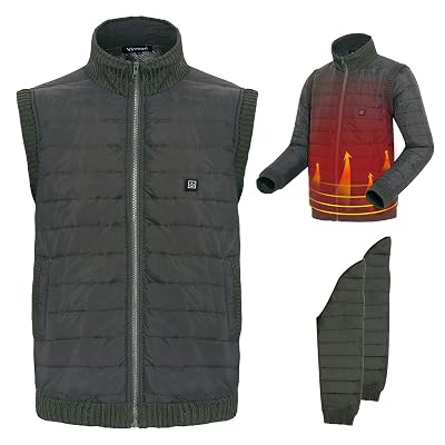 Girls Electric Heated Jacket Lightweight Coat Detachable Heated Vest Activewear USB Charging Winter Jacket Heating Clothing Warm Gilet for Outdoor Skiing Hiking
