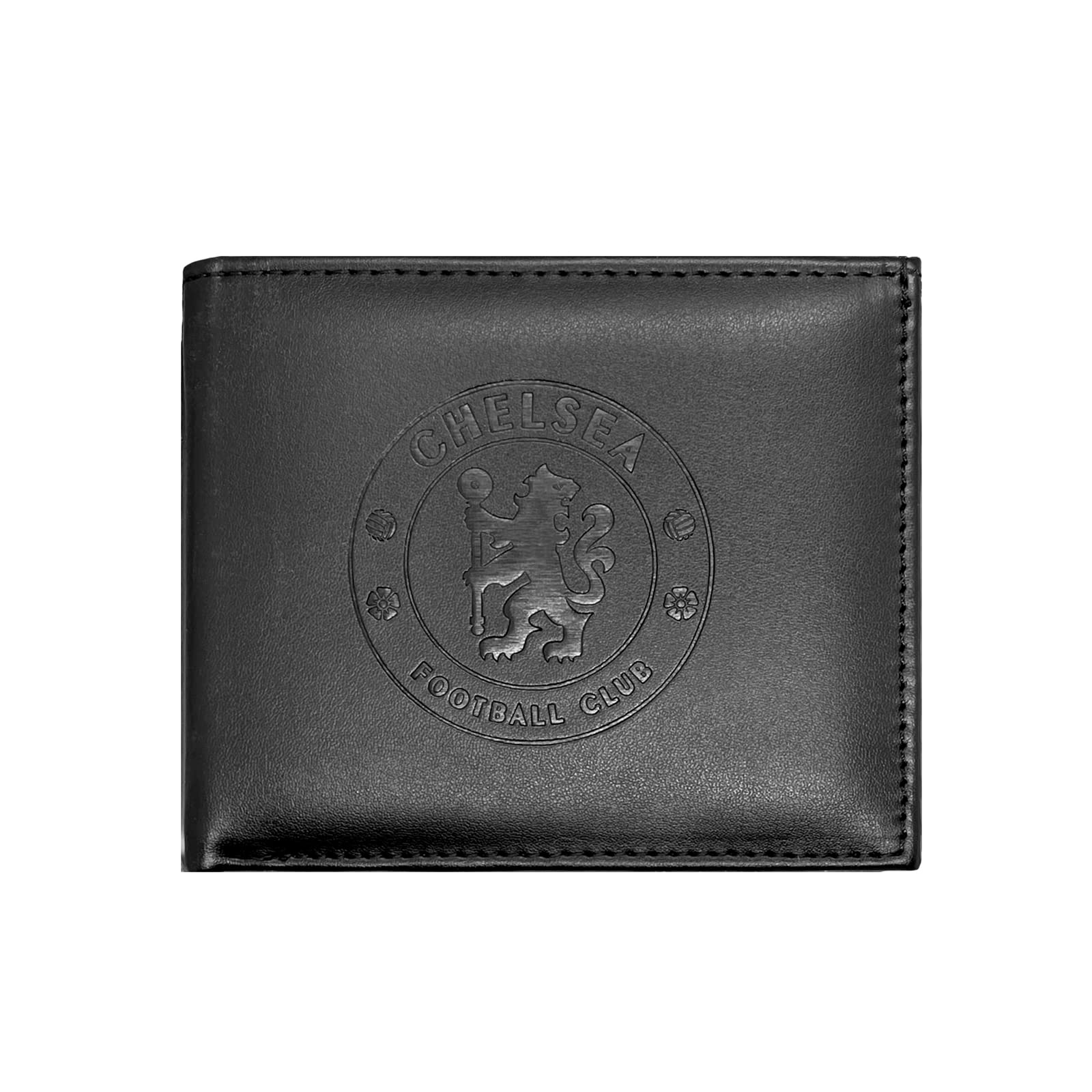 Chelsea Official Football Gift Embossed Crest Money Wallet Black