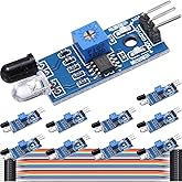 DAOKAI 10Pcs IR Infrared Obstacle Avoidance Sensor Module Distance Adjustable Photoelectric Reflection Sensor Module for Smar