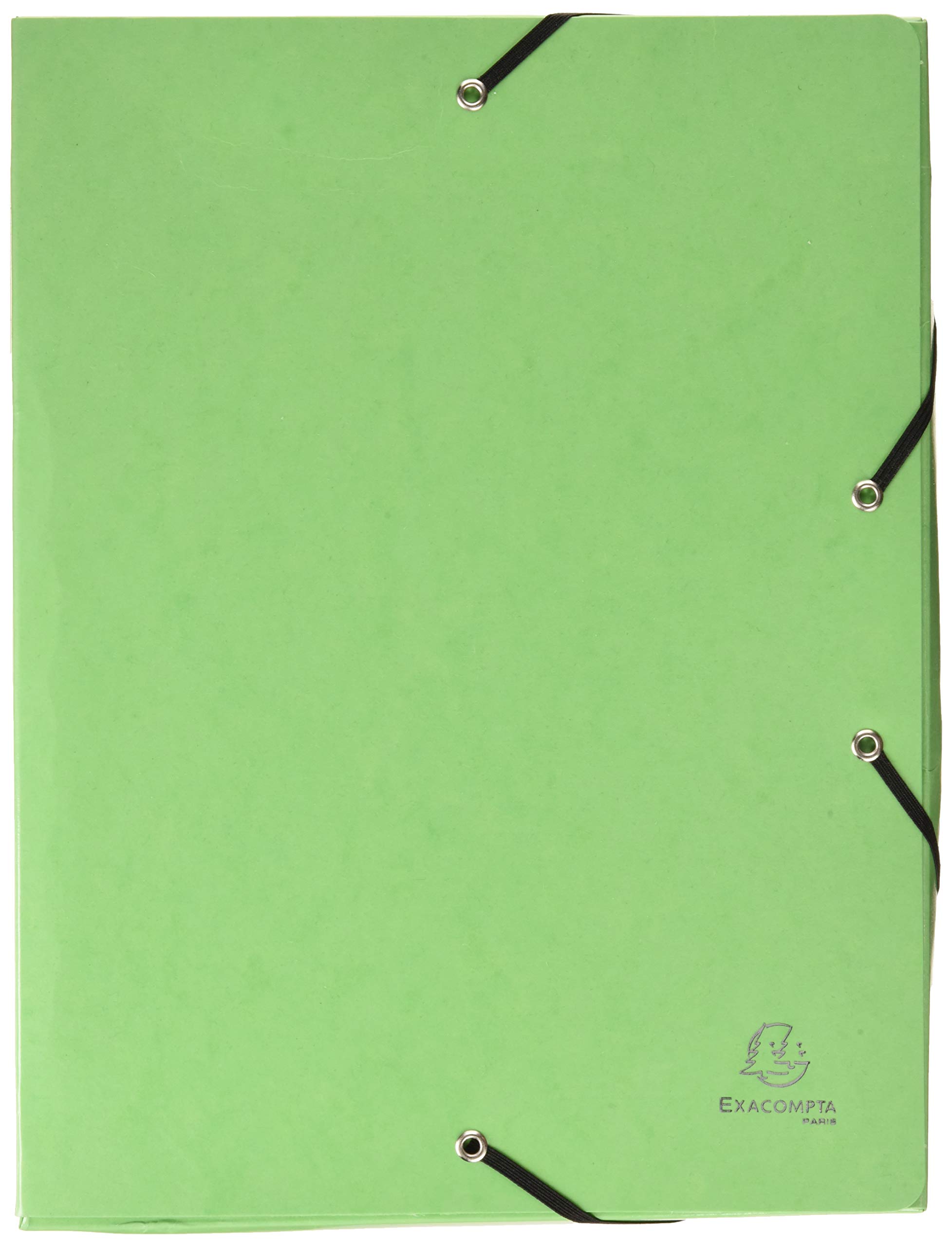 Exacompta - Ref. 59929E - 1 IDERAMA filing box with rubber bands - in glossy card 600g/m2 - Spine 4 cm - dimensions 25 x 33 cm - for A4 documents - random color - delivered assembled