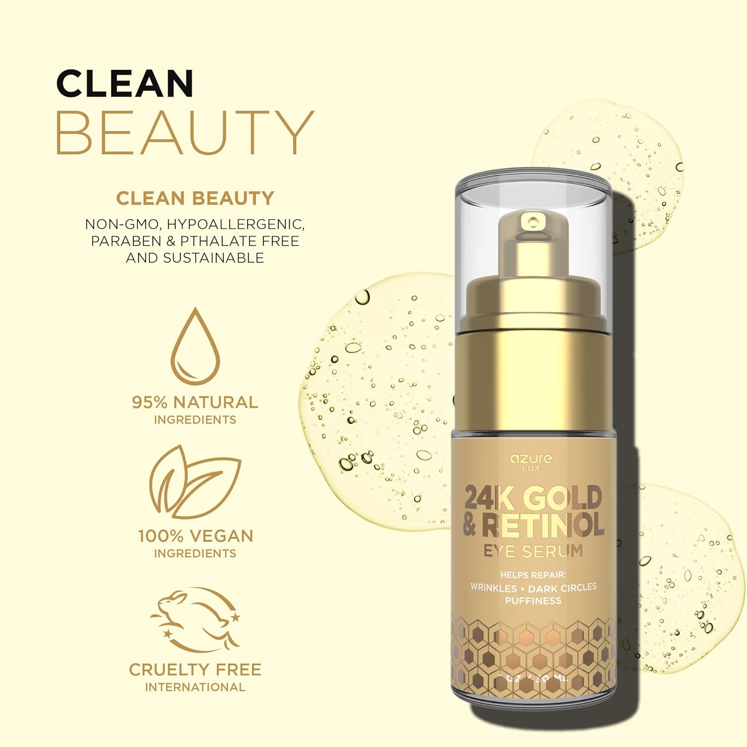 azure lux 24k gold eye serum