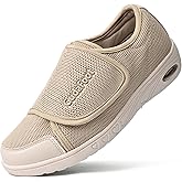 Women's Diabetic Shoes Easy Put on with Adjustable Lightweight for Edema Plantar Fasciitis Bunions Arthritis Neuropathy Wide Width Swollen Feet Bottom Fattening and Widening Elderly Shoes