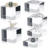 Geelin Acrylic Risers Stand Display Block Decor Riser 3 Size Decor Clear Polished Cube Solid Pedestal Stand Square for Jewelr