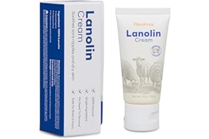 MOMFREE Nipple Cream Safe for Breastfeeding: Lanolin Nipples Balm 100% Natural | Sore Nipple Relief & Cracked | Soothing Protection for Nursing Moms - 30g/1.06oz