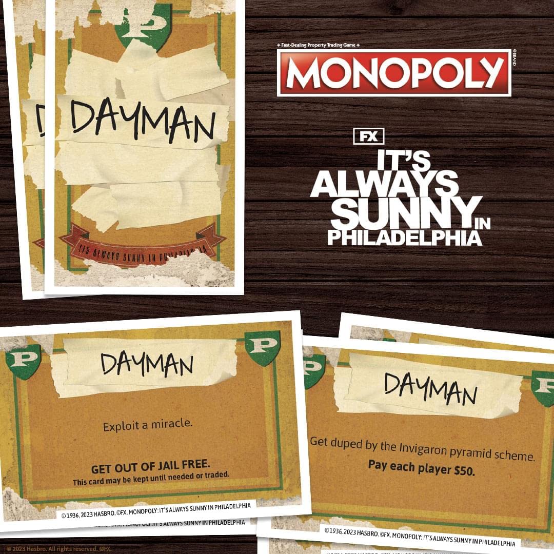 Monopoly It’s Always Sunny in Philadelphia | Officially Licensed Monopoly Board Game | Award Winning FX Sitcom