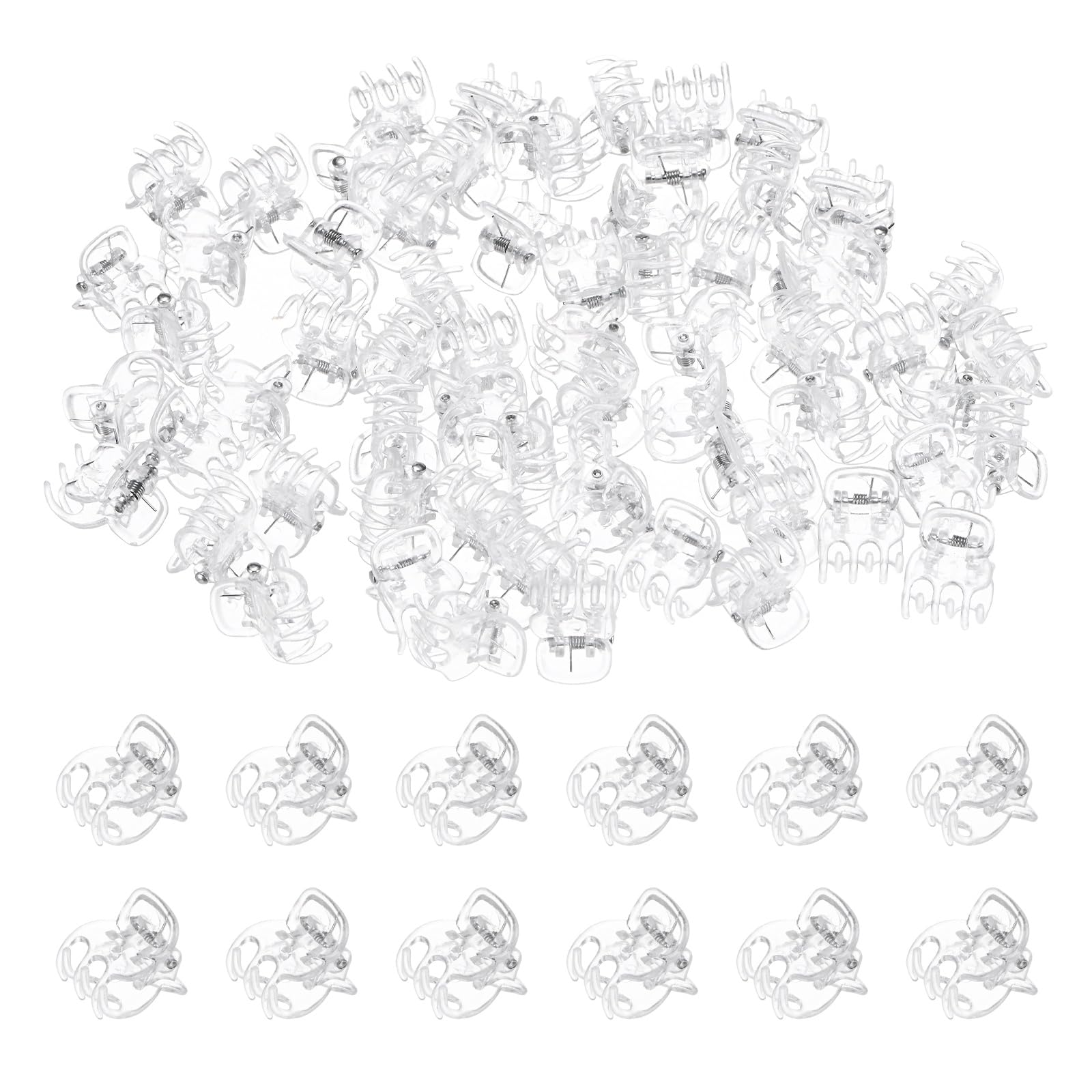 M METERXITY 200-Pack Orchid Clips, Plastic Garden Plant Clips, 6 Claws Orchid Clips, Garden Plant Support Clip for Supporting Stems/Vines/Stalk Grow Upright [Transparent]