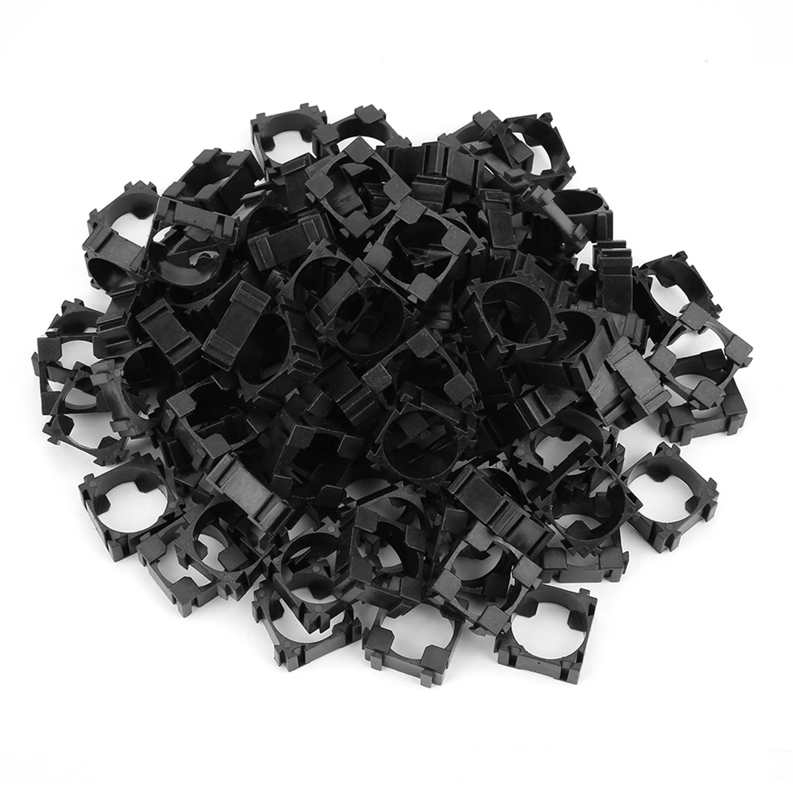 100pcs 18650 Li-ion Battery Holder Bracket Cylindrical Stand for DIY Battery Pack, 18.4mm / 0.7inch