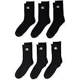 Champion unisex-child Kids' 6-pack Crew Socks With Color and Size Options