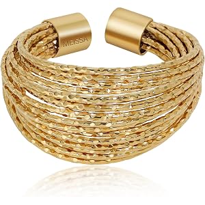 Meissa Gold Rings for Women Non Tarnish, Adjustable Chunky Thumb Rings, Stackable Handmade Gold Jewelry Ring Size Adjustable
