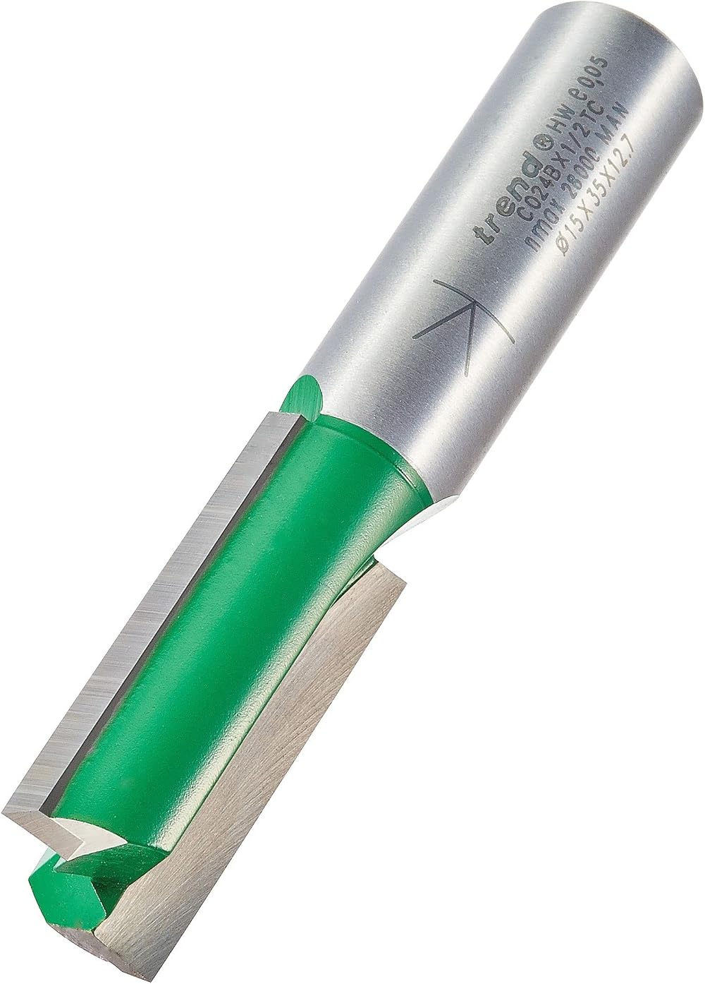 Trend Trend CraftPro 1/2in Straight Two Flute Router Cutter Bit 15mm Ø