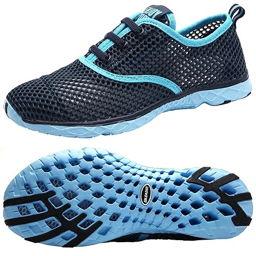 Aleader Women's Quick Drying Aqua Water Shoes, Blue 9 D(M) US