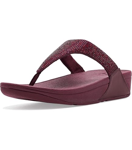 Amazon.com | FitFlop Women Lulu Leather Toe-Post Sandals Mauve