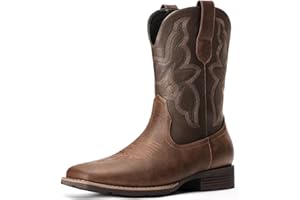 Dixhills Cowboy Boots For Men - Western Boot Men's Cowboy Boots With Square Toe | Cowboy Western Boot | Pull-on Boots| Old West Style Embroidered