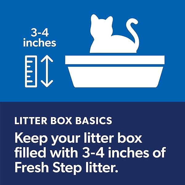 FRESH STEP CLUMPING CAT LITTER, HEAVY DUTY ADVANCED, LONG LASTING 30-DAY ODOR CONTROL WITH ODOR ELIMINATING CARBON, 17.5 LB