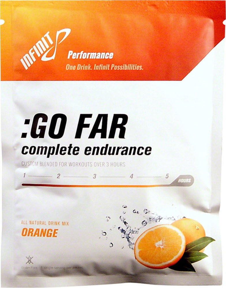 Infinit Nutrition Go Far Energy Drink Mix: Orange 20 Single Serving Packets