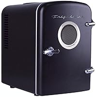 Frigidaire EFMIS151 Mini Portable Compact Personal Home Office Fridge Cooler BUILT IN SPEAKER, 4L Capacity, Chills Six…