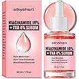 SilkyShark Niacinamide Serum (1 Fl Oz), 10% Niacinamide + 4% Tranexamic Acid, Face Serum for Pore Minimizing, Dark Spots, Blackhead Removal, Hydrating, and Anti-Aging