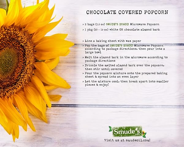 SMUDE’S BRAND ALL NATURAL MICROWAVE POPCORN – LOW SODIUM | 3 SIMPLE INGREDIENTS – POPCORN, SMUDE’S SUNFLOWER OIL, & SALT | HEALTHY SNACK, HEART HEALTHY, WHOLE GRAIN | GLUTEN FREE, DAIRY FREE, NON-GMO, VEGAN, KOSHER | PFAS-FREE BAGS | 1 BOX OF 3 BAGS