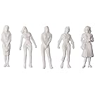 Wee Scapes Architectural Model White Styrene Figurines human females 1.5 inch. pack of 5