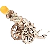 ROKR 3D Wooden Puzzles Model Building Kits Cannon Toys - DIY Wooden Catapult Toys STEM Educational Projects for Men and Women