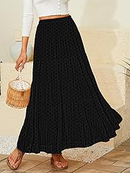 NASHALYLY Women's Chiffon Elastic High Waist
