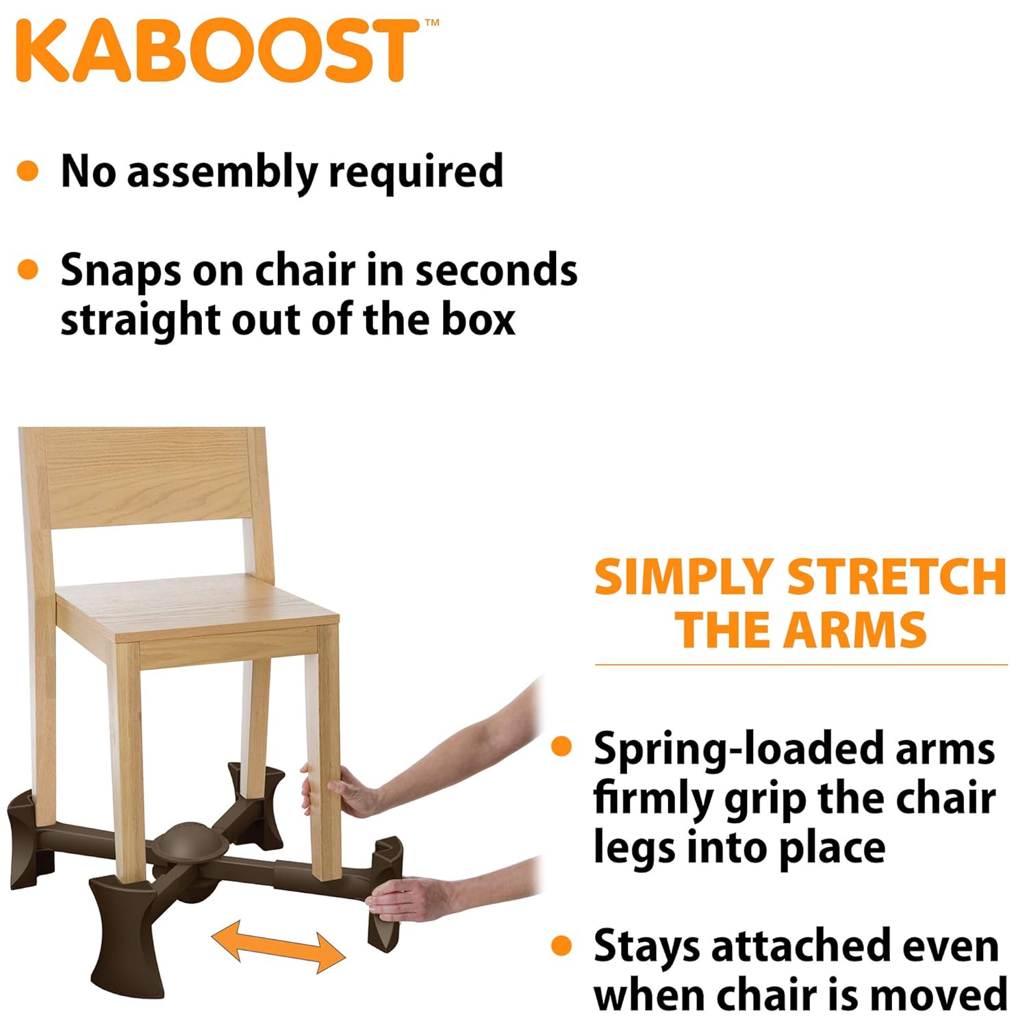 KABOOST Booster Seat for Dining Table, Chocolate - Goes Under The Chair - Portable Chair Booster for Toddlers : Chair Booster Seats : Baby