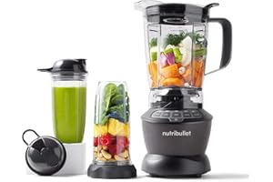 NutriBullet ZNBF30500ZC Blender Combo 1200 Watt, with Single Serve Cups, Dark Gray