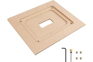 O'SKOOL Router Table Insert Plate Template Kit – Includes MDF Routing Template, Threaded Inserts, Router Bits for 9-1/4 x 11-3/4 Standard Plates