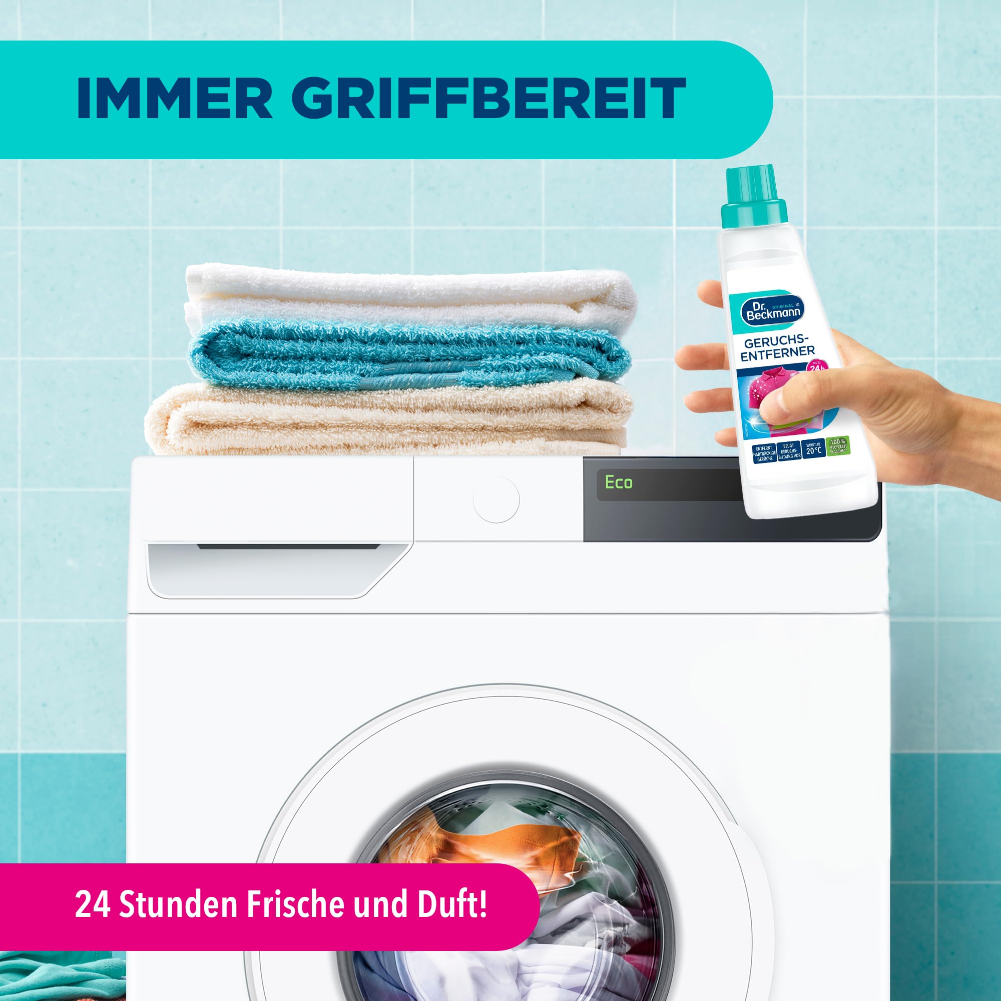 Dr. Beckmann Geruchsentferner | entfernt hartnäckige Gerüche fasertief | aktiviert Frische | mit angenehmen Duft | 1x 500 ml 8