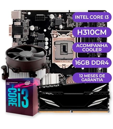 Kit Gamer Upgrade Intel i5-6500 + Placa Mãe H110 + 16GB RAM DDR4 +