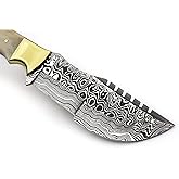 Poshland TR-177 Custom Handmade Damascus Steel 10 Inches Tracker Knife (Bone)