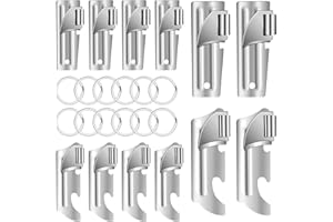 12 Pieces Military Style Can Openers with Key Rings, Anglecai P-51 and P-57 Military Can Openers Camping Can Openers Stainless Steel Army Survival Can Opener Portable Can Opener for Traveling