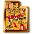 Utah Premium State Magnet by Classic Magnets, 1.9" x 2.3", Collectible Souvenirs Made in The USA