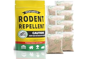 ANEWNICE Rodent Repellent, Peppermint Oils Mouse Repellent,Rat Repellent for House/Car/RV/Boat/Garage/Shed/Cabin,Rodent Repellent for Car Engines,Mouse Repellant,Wofimeha Mice Away(8 Pouches)