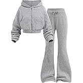 SOLY HUX Girl's Clothing Sets Sweatsuit 2 Piece Outfits Zip Up Long Sleeve Hoodie Sweatshirt and Sweatpants Set