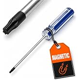 T8 Torx Screwdriver, Magnetic Tip, 5.11", Tamper-Resistant | Torx T8 Screwdriver; TR8 Star Driver; Steel Shaft, Non-Slip Handle; for Game Controllers, Electronics, Laptops, Phone Repair