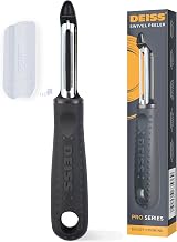 Deiss PRO Swivel Vegetable Peeler Stainless Steel Black Ergonomic Handle