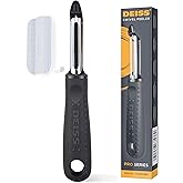 Deiss PRO Premium Swivel Vegetable Peeler - Sharp Stainless Steel Peeler with Easy Non-Slip Hand Grip, Potato Peelers for Kit