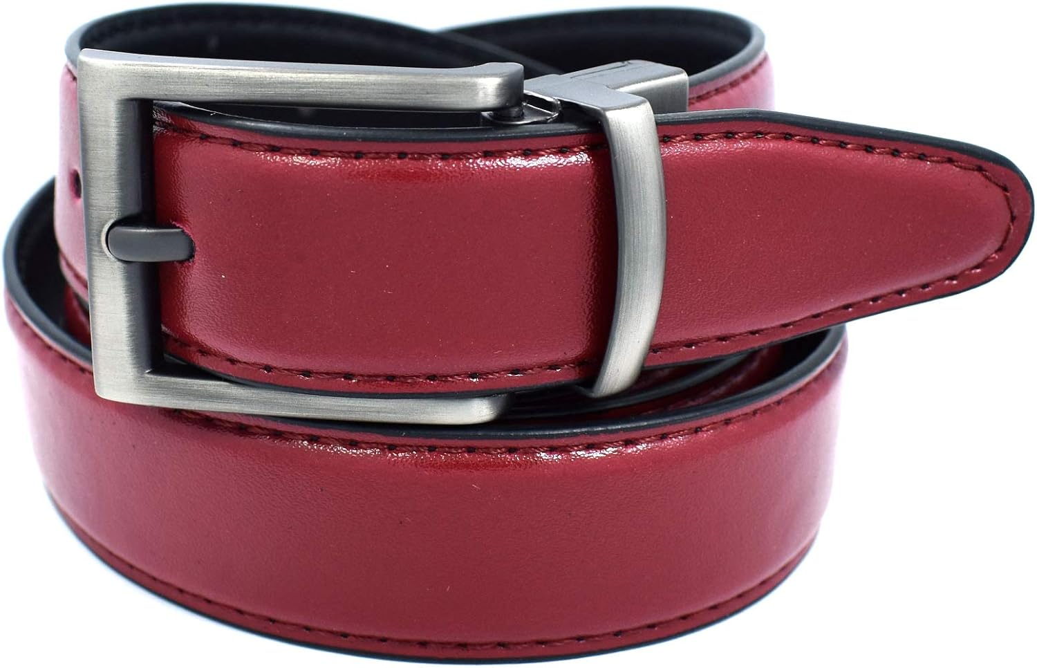 red leather belt mens